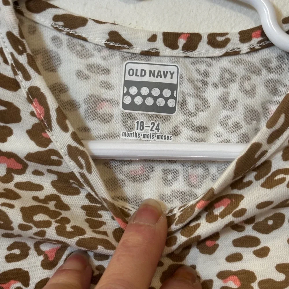 Old Navy Girls‎ Ruffle Dress 18 24 Months NWT Leopard Print Long Sleeve